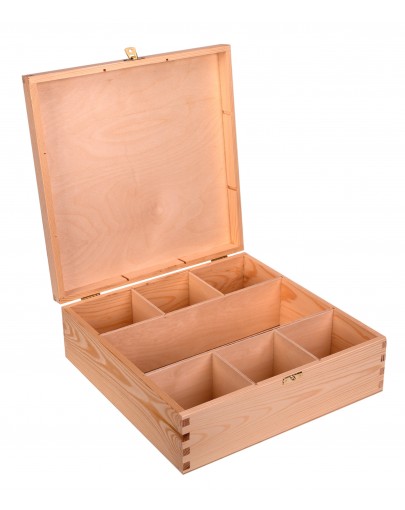 Pudełko drewniane na karafkę i komplet 6 szklanek SK0010