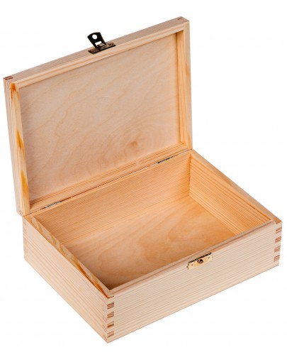 Pudełko drewniane prostokątne 22x16 cm z zapięciem