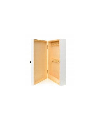 Drewniana szafka na klucze - biała