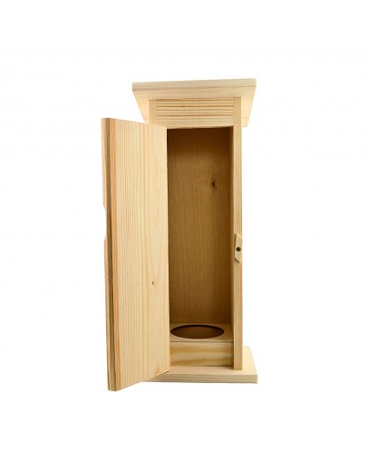 Pudełko drewniane na alkohol - kibelek, wychodek, WC,