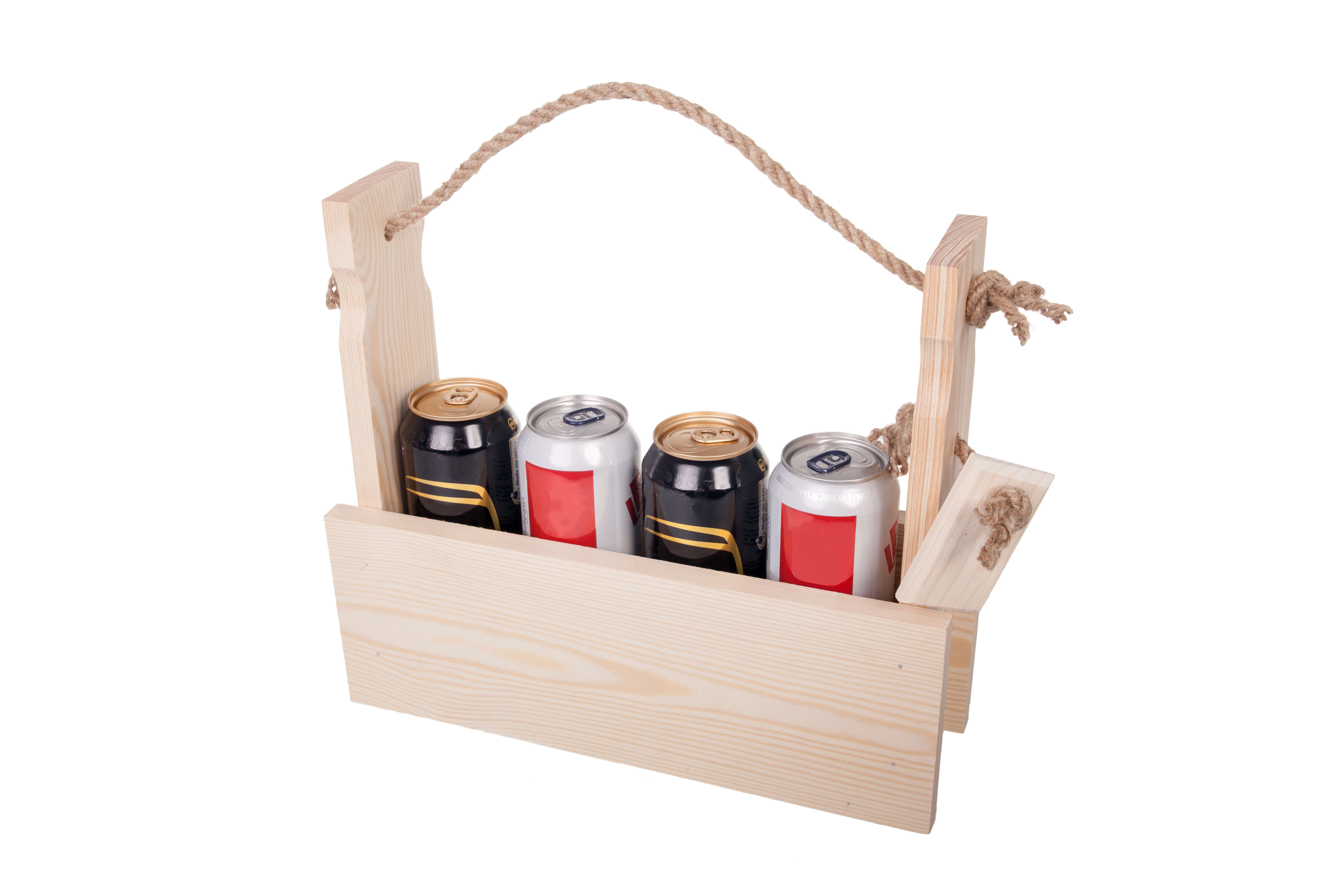 Skrzynka drewniana ,nosidełko na 4 piwa, napoje SK0005
