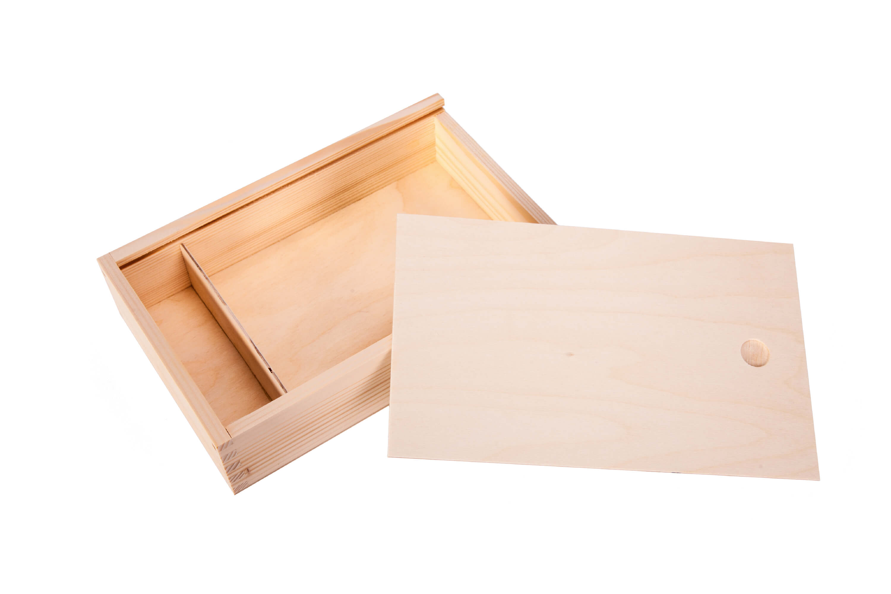 Pudełko drewniane na zdjęcia 13x18cm i pendrive PU0065