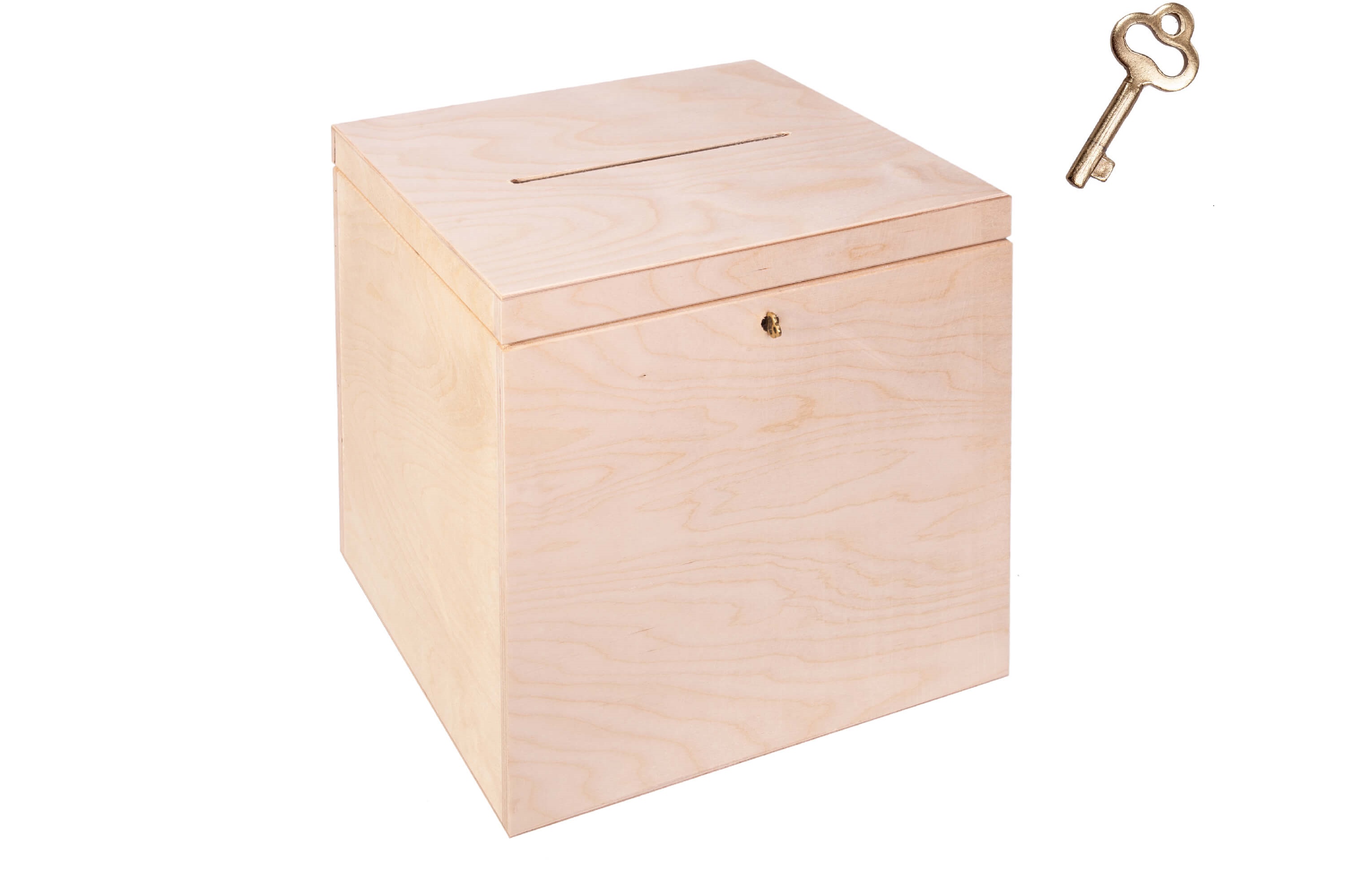 Drewniane pudełko, skrzynka na koperty ślubne 29x25x30 cm PU0069