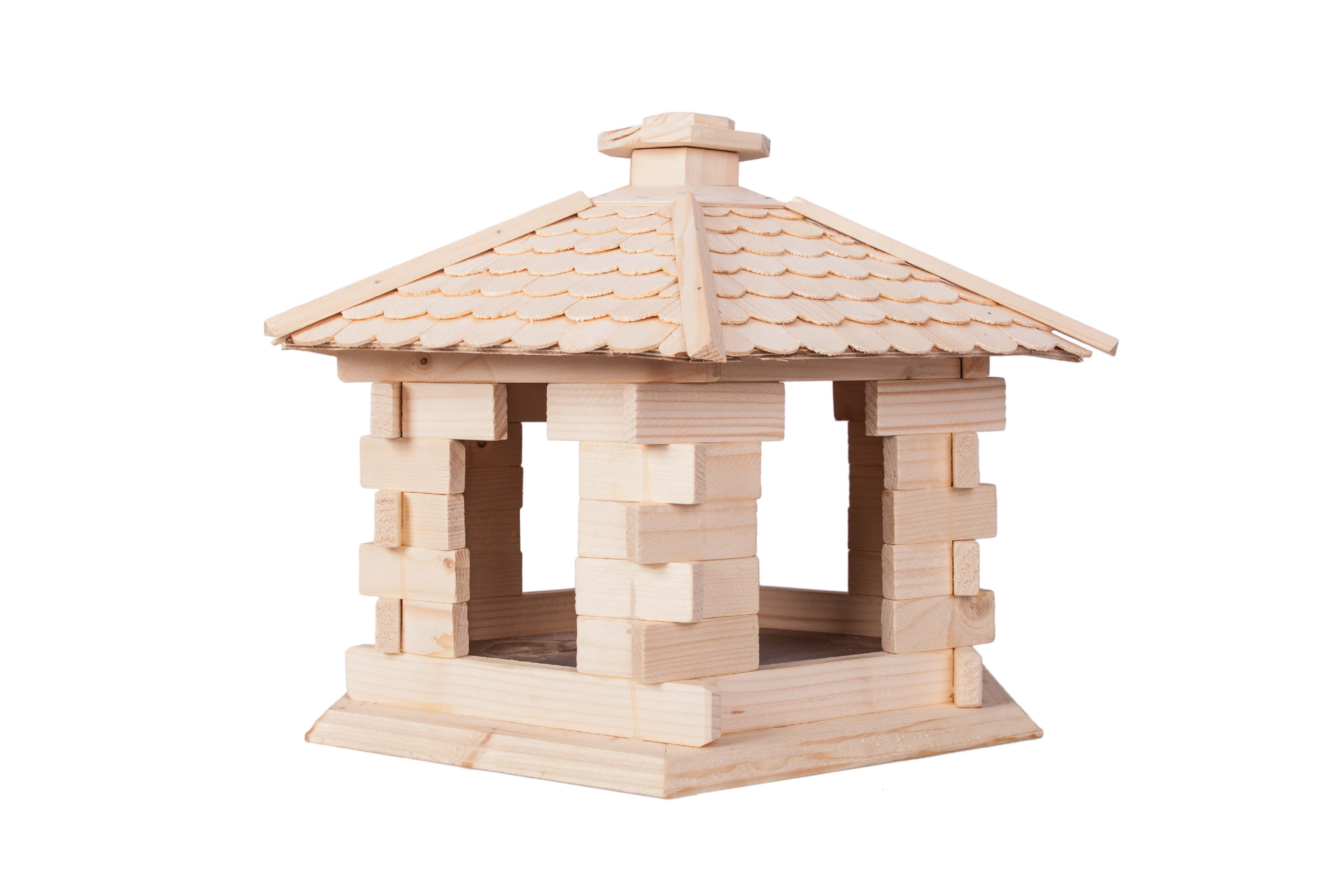 Drewniany karmnik, domek dla ptaków XL
