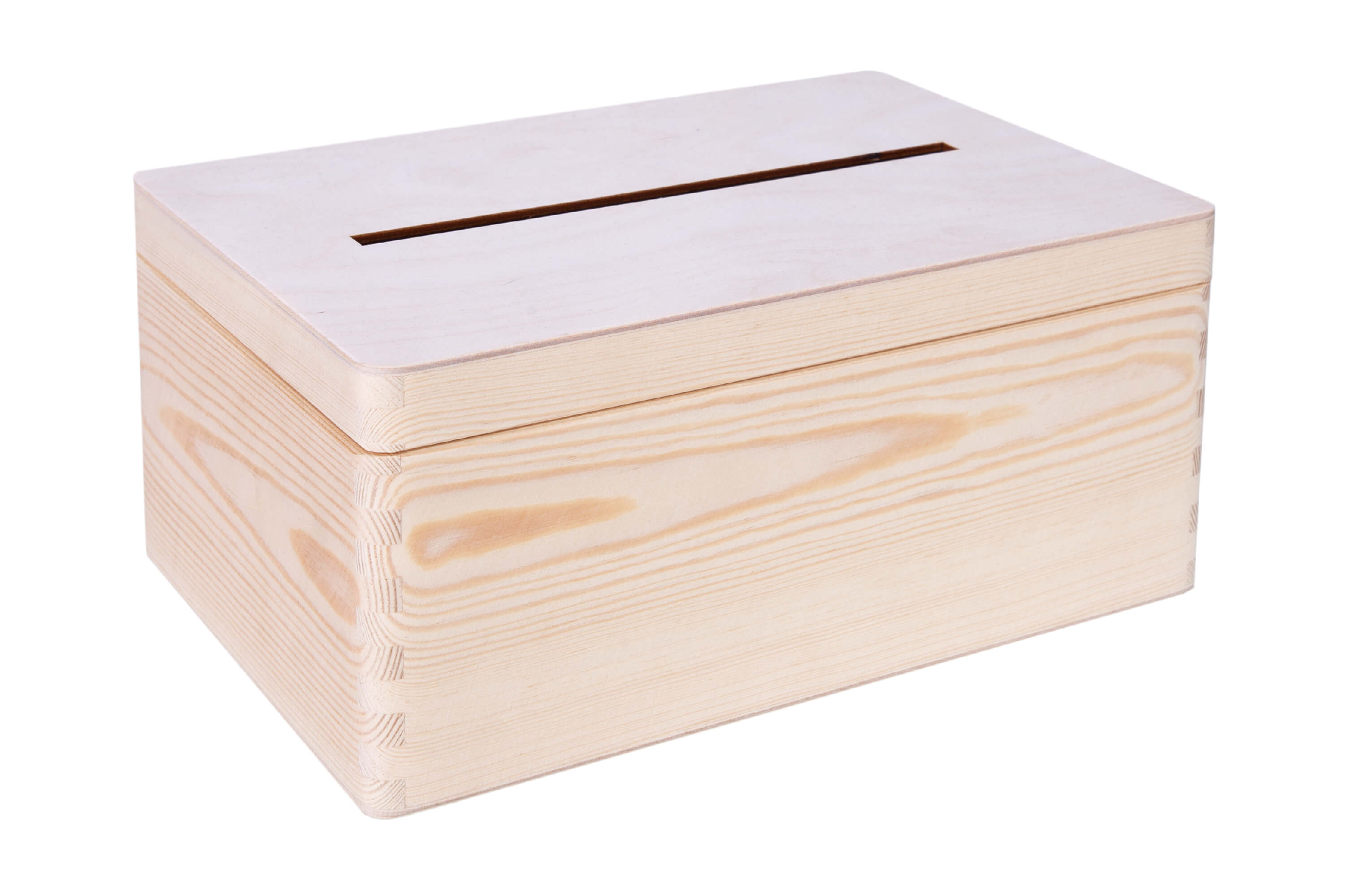 Skrzynka drewniana na koperty, karty ślubne 30x20x13,5cm PU0087