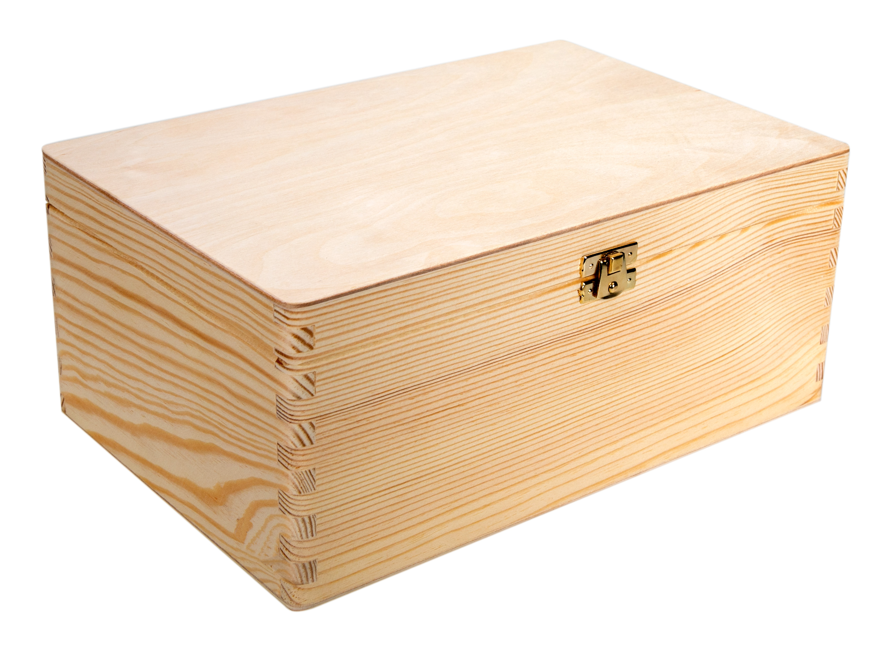Pudełko drewniane 30x20 z wiekiem, bez uchwytów + zapięcie PU0189